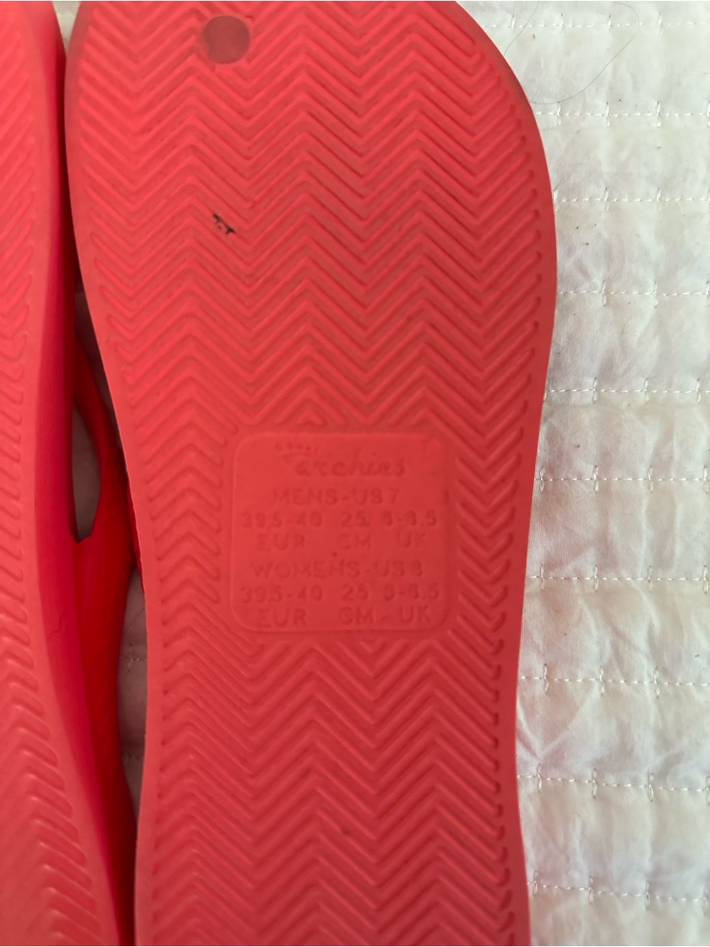 Red Women's Flip Flop Sandals - Picture 3 of 3